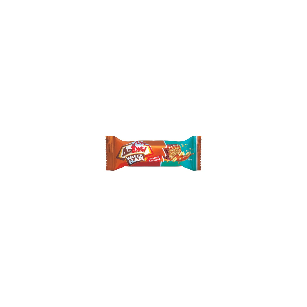 ДаЁжъ® WAFER BAR Конфеты с карамелью, арахисом и солеными кранчами 40 г