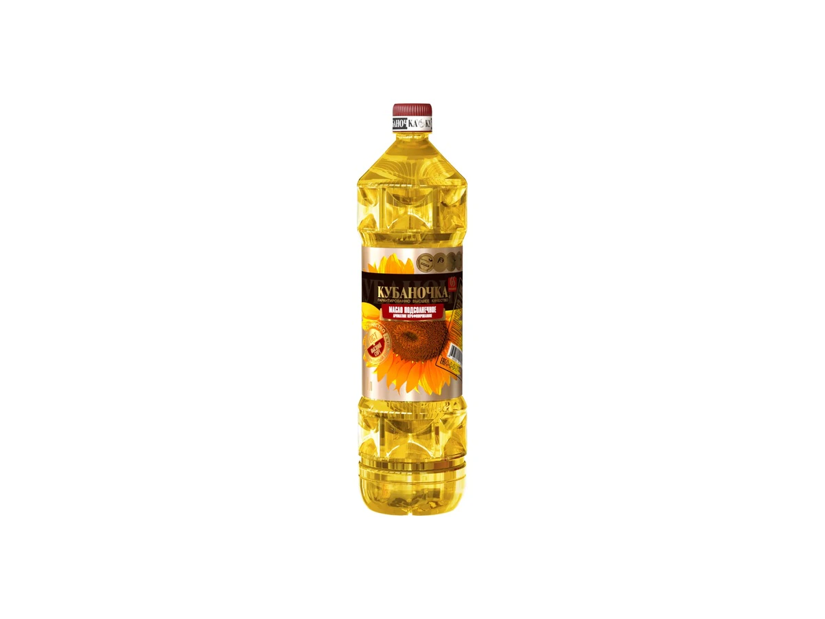 Масло подсолнечное ТМ Кубаночка Н 1,0 л (15 шт)