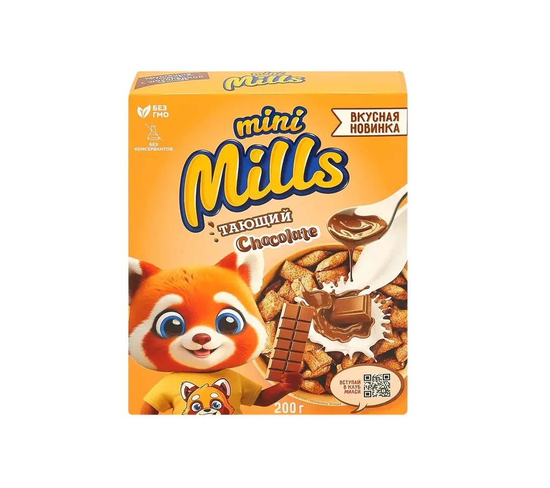 Подушечки с шоколадной начинкой "Mini Mills" гфр-12КОР-(200г) 2,4кг