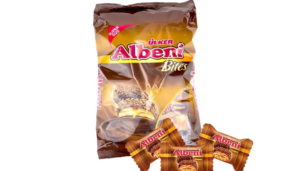 Печенье "Albeni" Bites с карам. в мол. шок. с кр. печенья 1000гр. 1*3 ULKER 50347-15