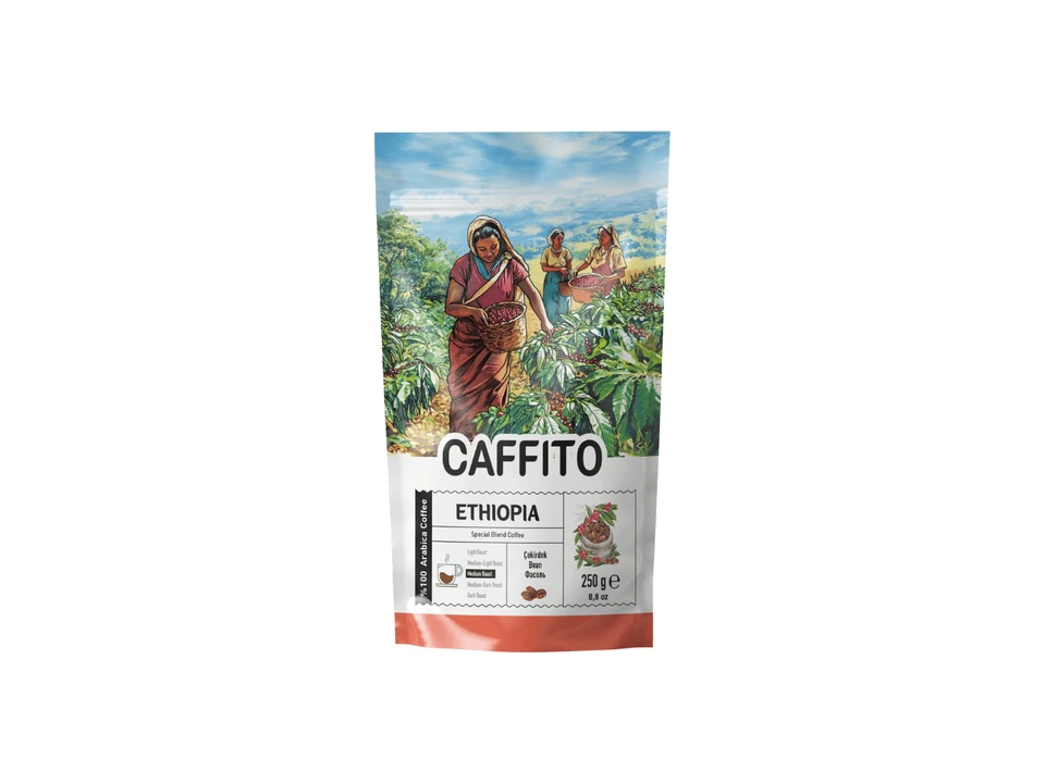 BETA CAFFITO KAVRULMUS KAHVE ETHIOPIA SIDAMO 250 GR (КОФЕ БЕТА КАФФИТО В