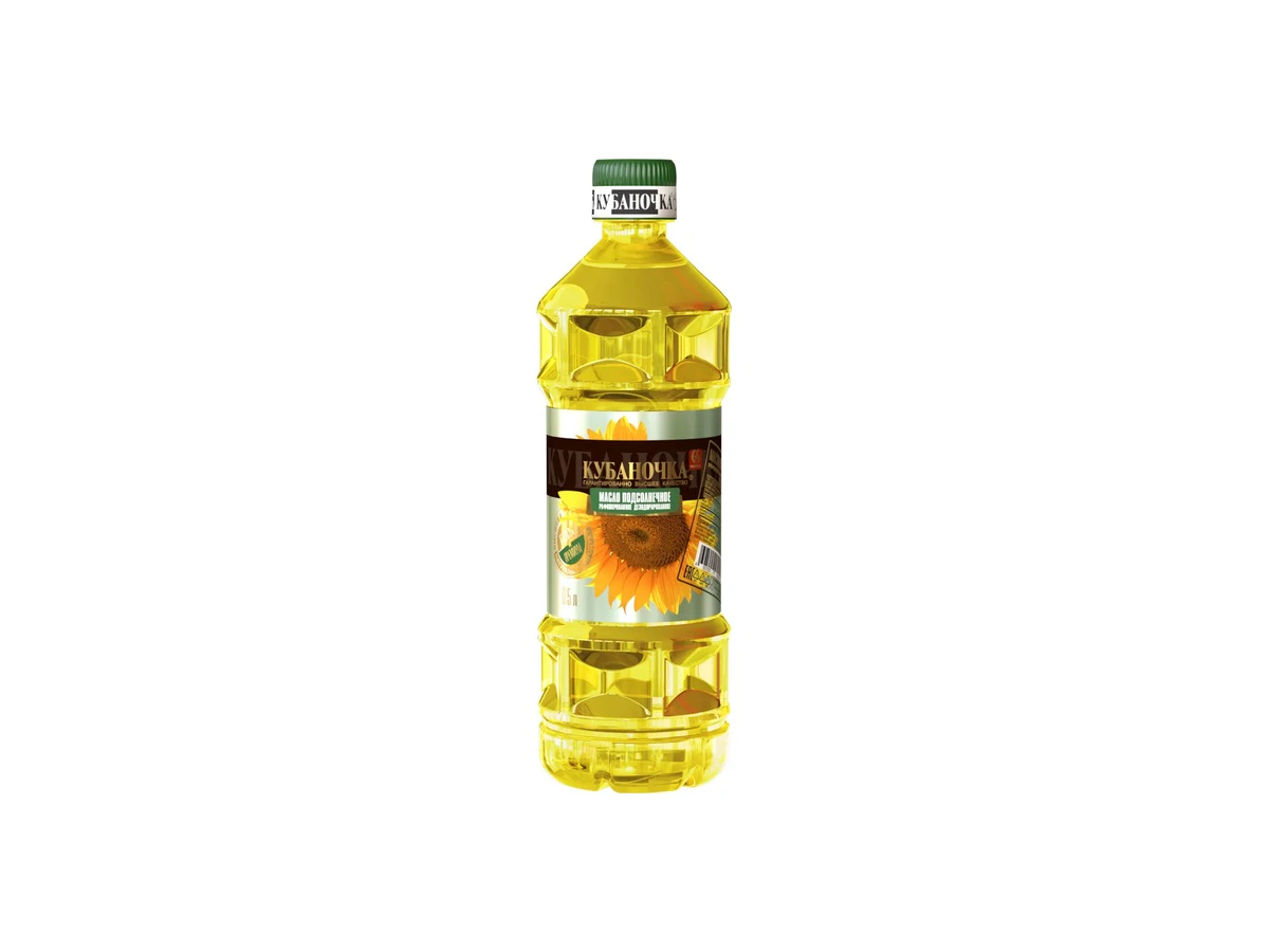 Масло подсолнечное ТМ Кубаночка РД 0,5 л (15 шт)