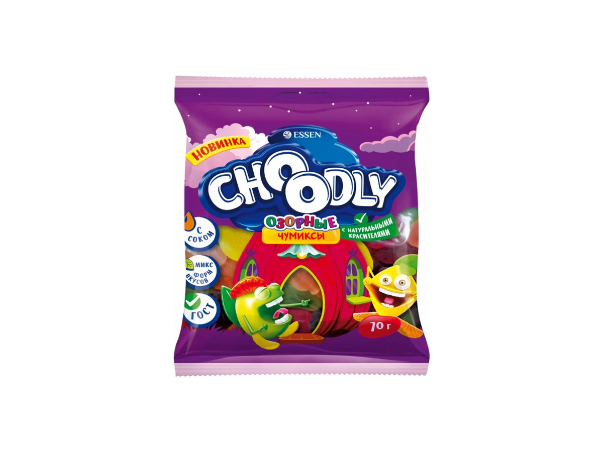 CHOODLY®ОЗОРНЫЕ ЧУМИКСЫ® Мармелад жевательный Пакет 70 г