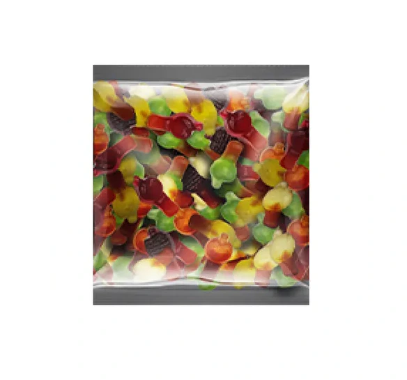 ESSEN®. Мармелад жевательный в форме бутылочек со вкусом колы Пакет 500 г