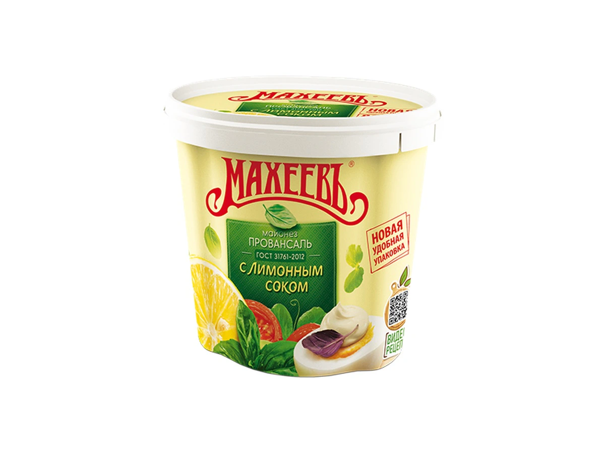 Майонез Махеевъ "Провансаль с лимонным соком" 50,5% жирн. пласт. ВЕДРО 800 г