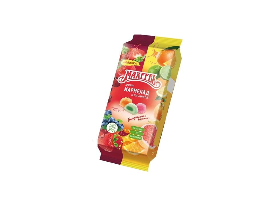 МАХЕЕВЪ® Мармелад МИНИ с начинкой Пакет 250 г