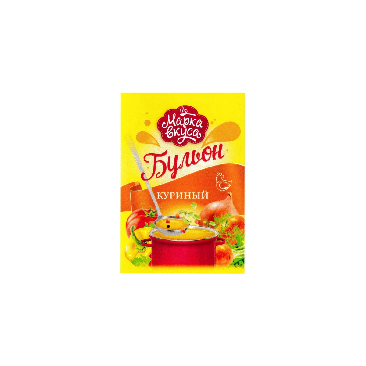 Приправа для супа "Бульон со вкусом курицы" 100гр по 50 шт "Марка вкуса"