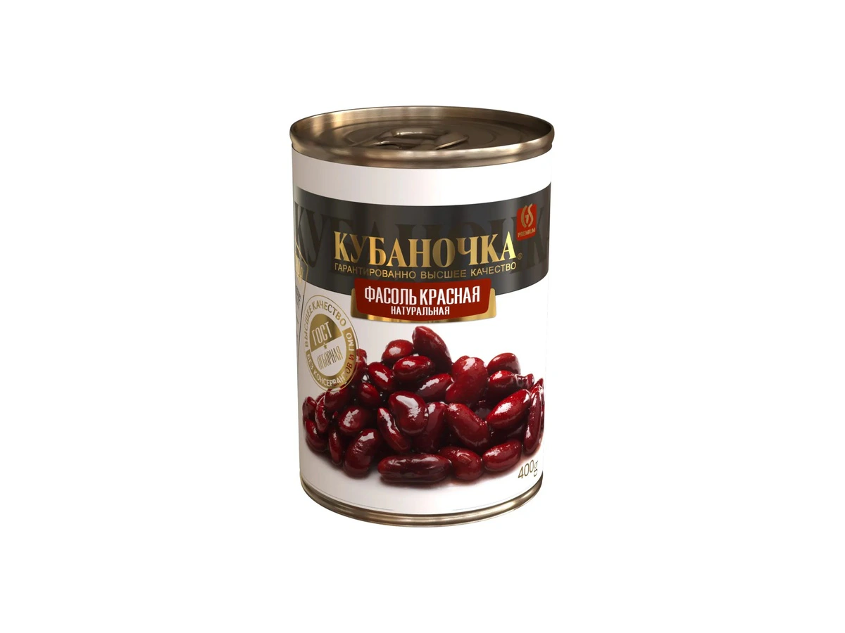 Фасоль красная натуральная ТМ Кубаночка ж/б 400 гр (12 шт)