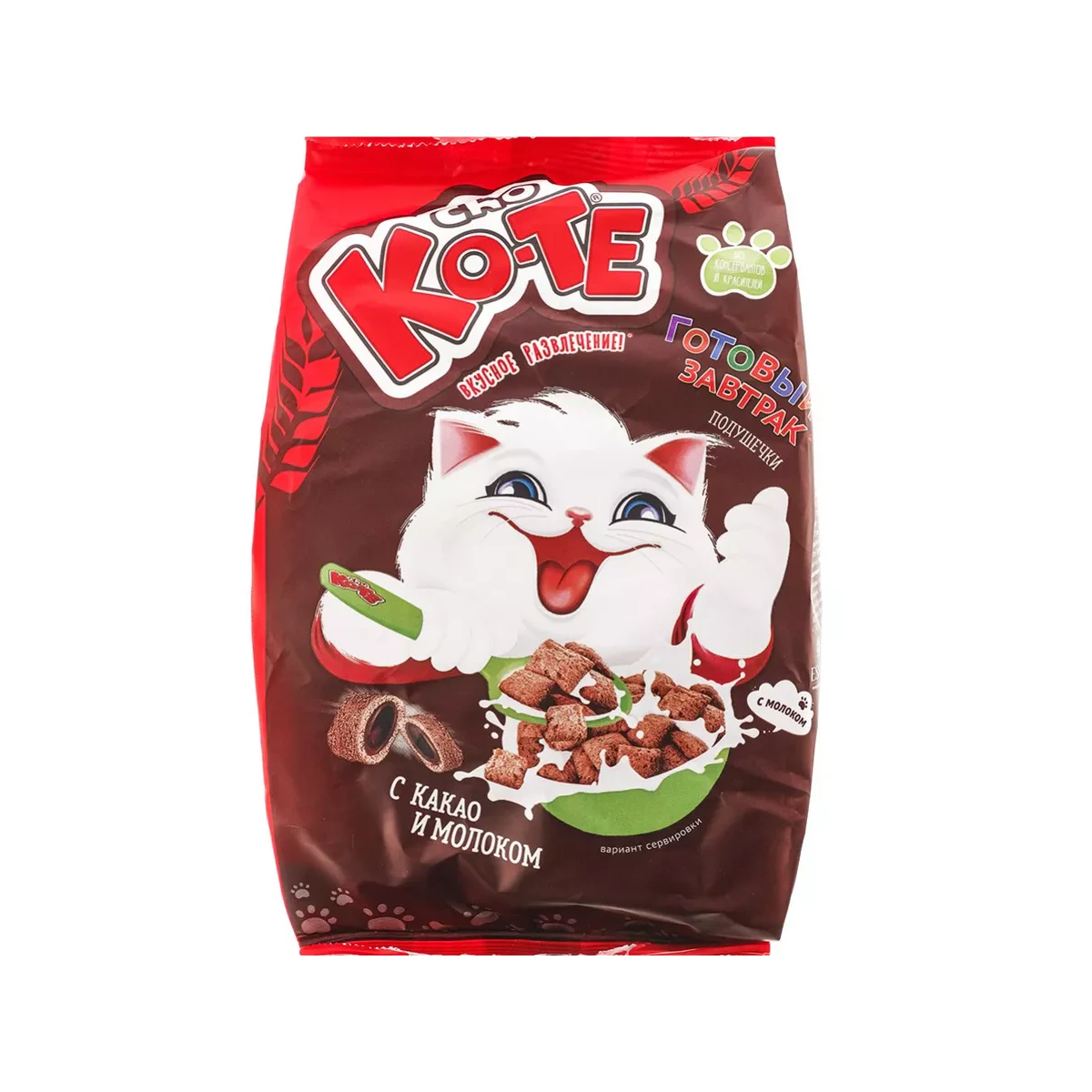 CHO KO-TE®. Продукты экструзионной технологии: Подушечки с какао и молоком