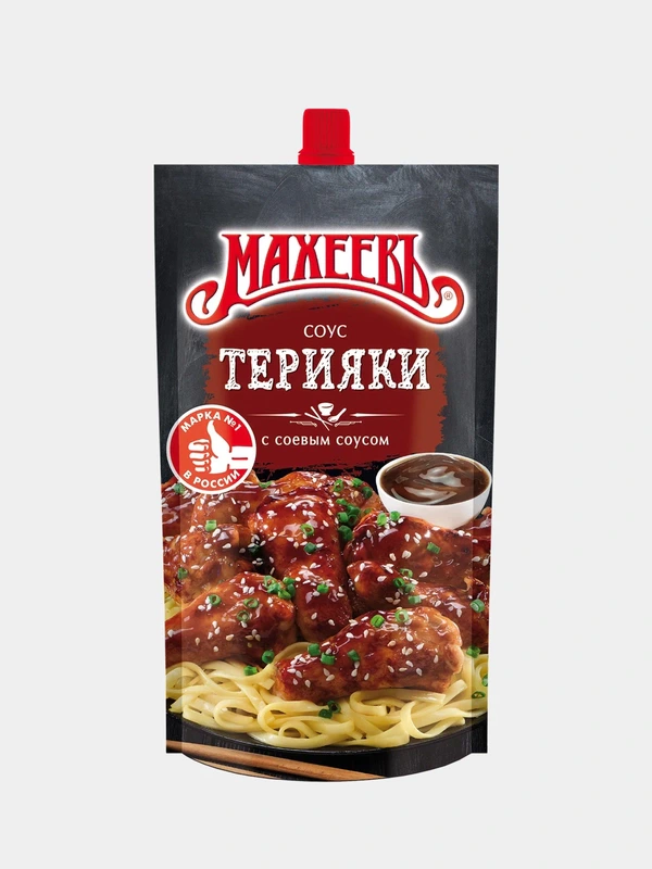 Соус деликатесный Махеевъ "Терияки" ДОЙ-ПАК с дозатором 230 г (16 шт)