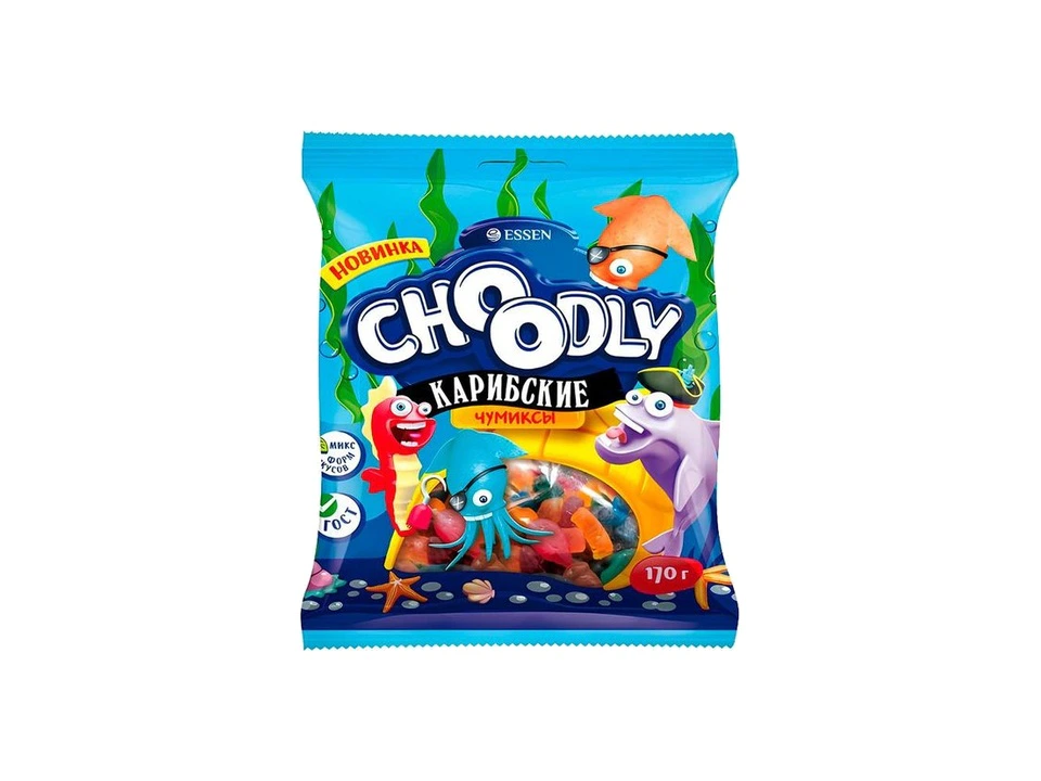 CHOODLY®КАРИБСКИЕ ЧУМИКСЫ® Мармелад жевательный Пакет 170 г