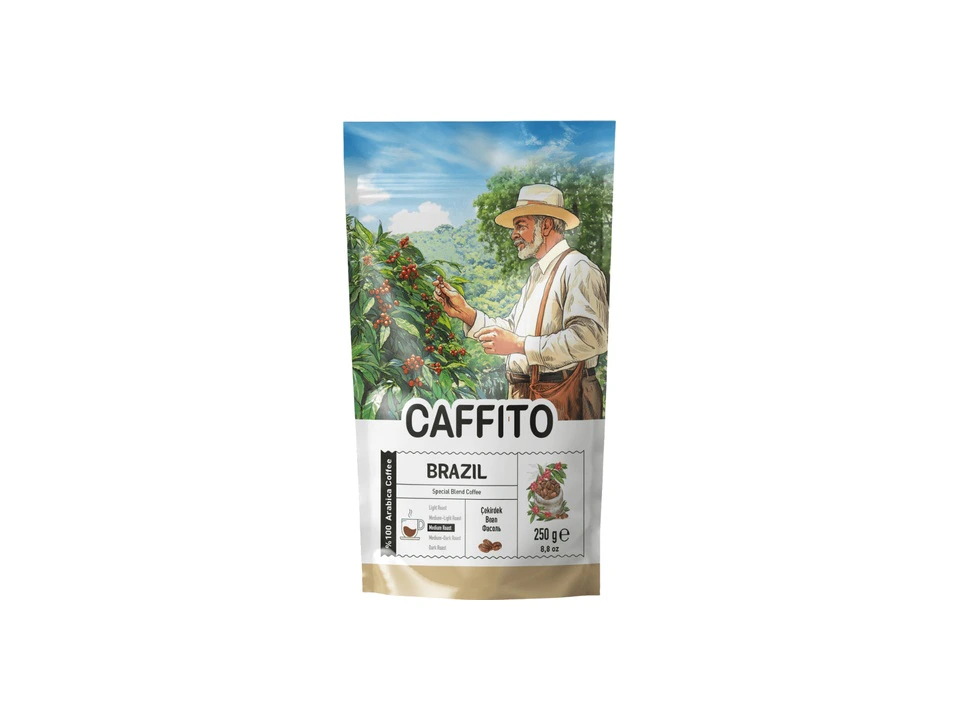 BETA CAFFITO KAVRULMUS KAHVE BRAZIL SANTOS 250 GR (КОФЕ БЕТА КАФФИТО В