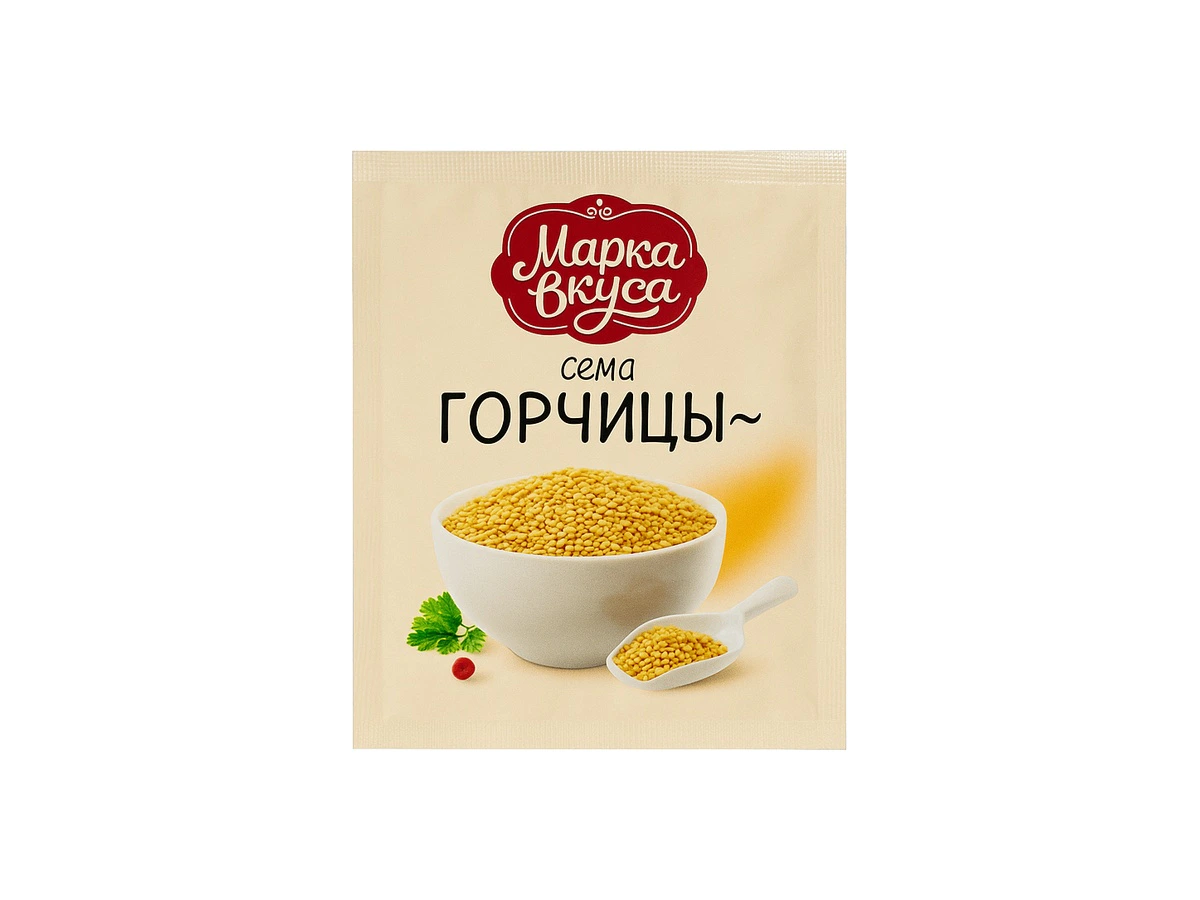 Семя горчицы 20гр по 100 шт в ящ "Марка вкуса"