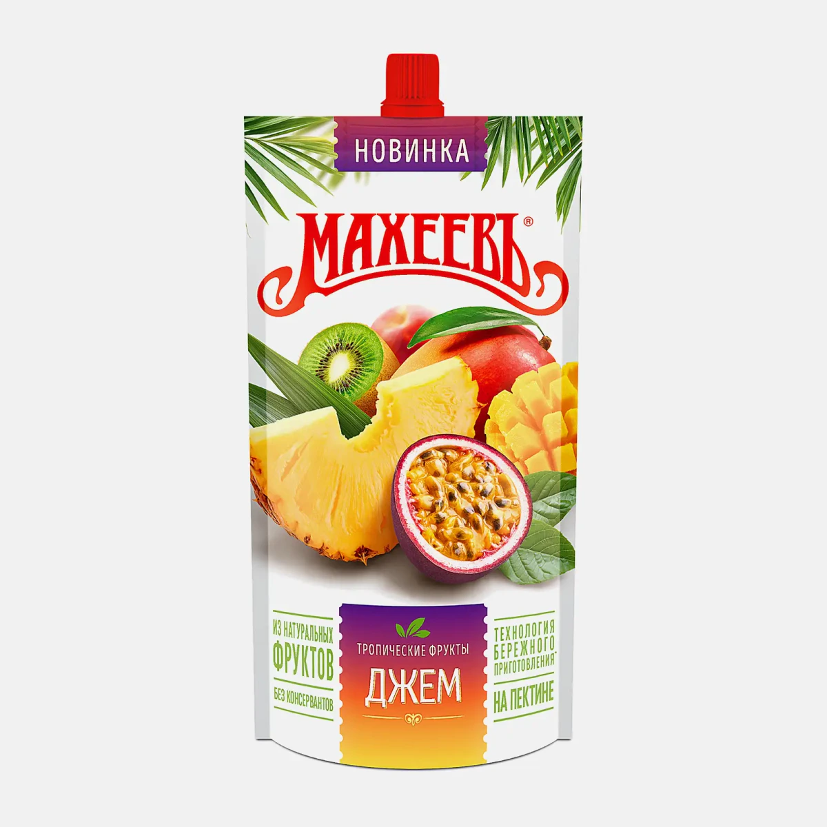 Джем "Тропические Фрукты" Махеевъ ДОЙ-ПАК с дозатором 300 г (16шт)