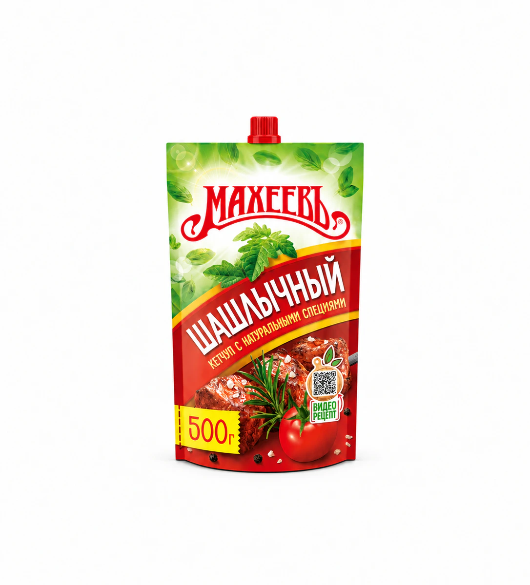 Кетчуп первой категории Махеевъ "Шашлычный" пакет ДОЙ-ПАК с дозатором 500 г (10 шт)