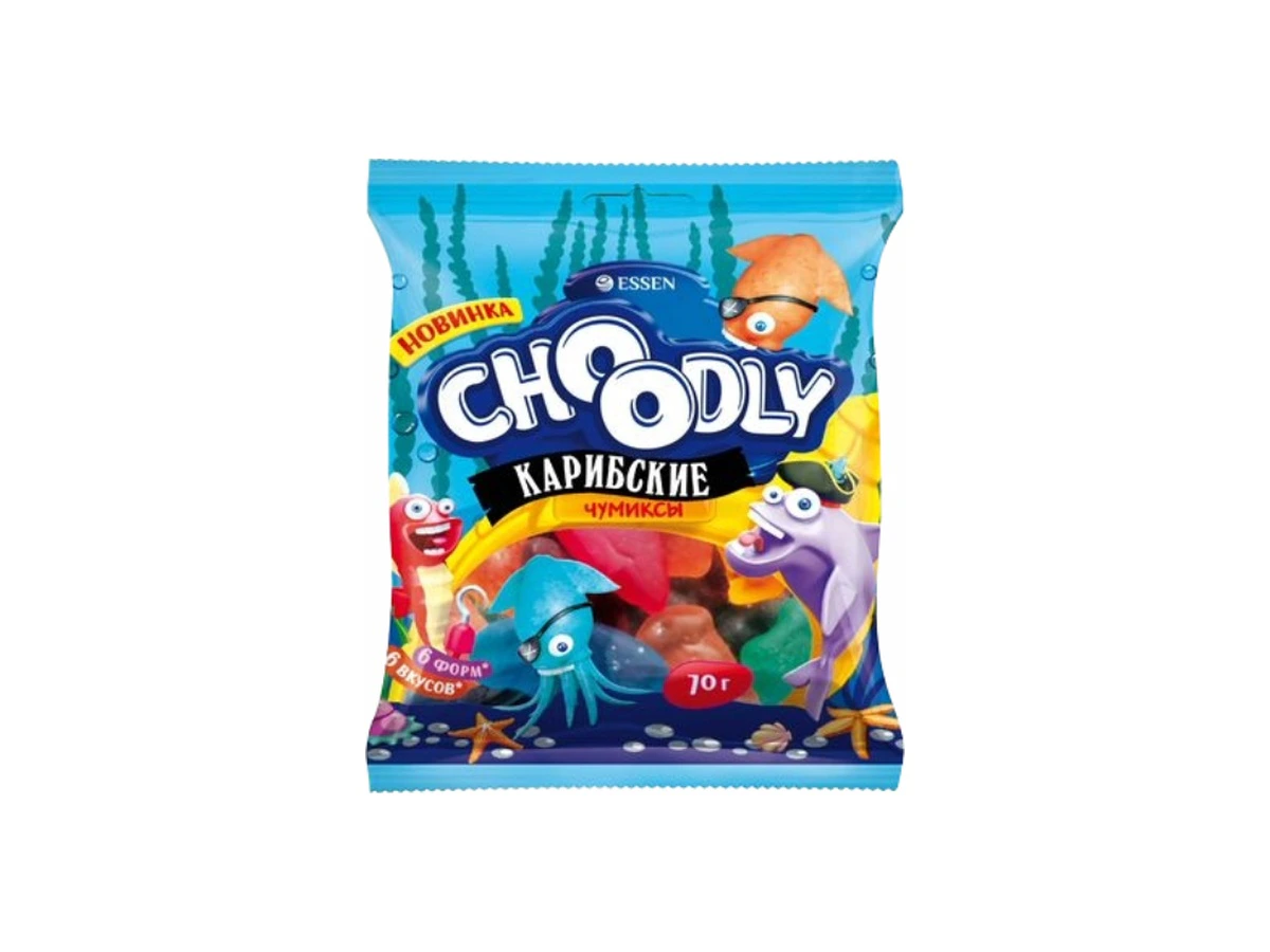 CHOODLY®КАРИБСКИЕ ЧУМИКСЫ® Мармелад жевательный Пакет 70 г
