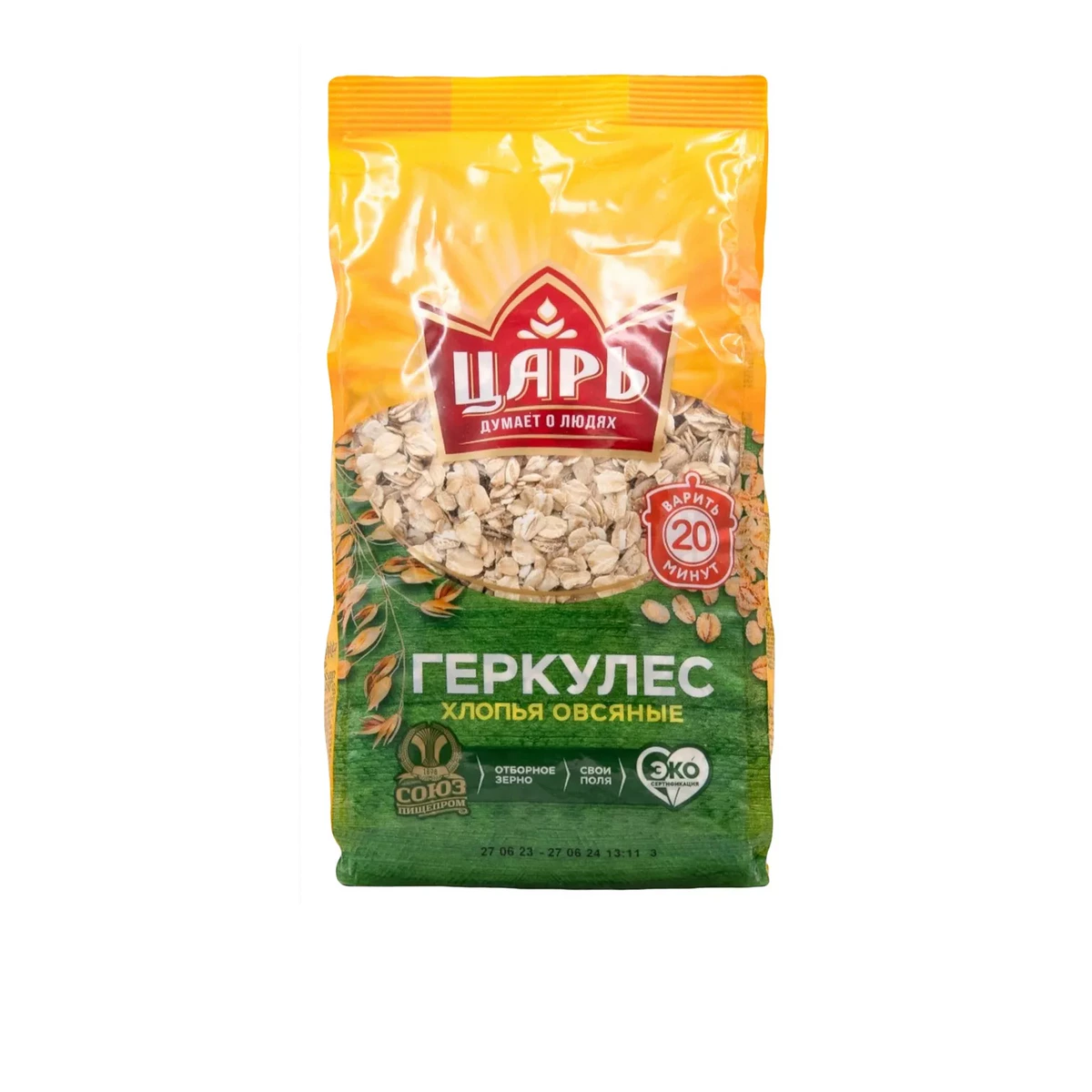 Хлопья овсяные Геркулес "Царь" гфр -20КОР-400г 8кг