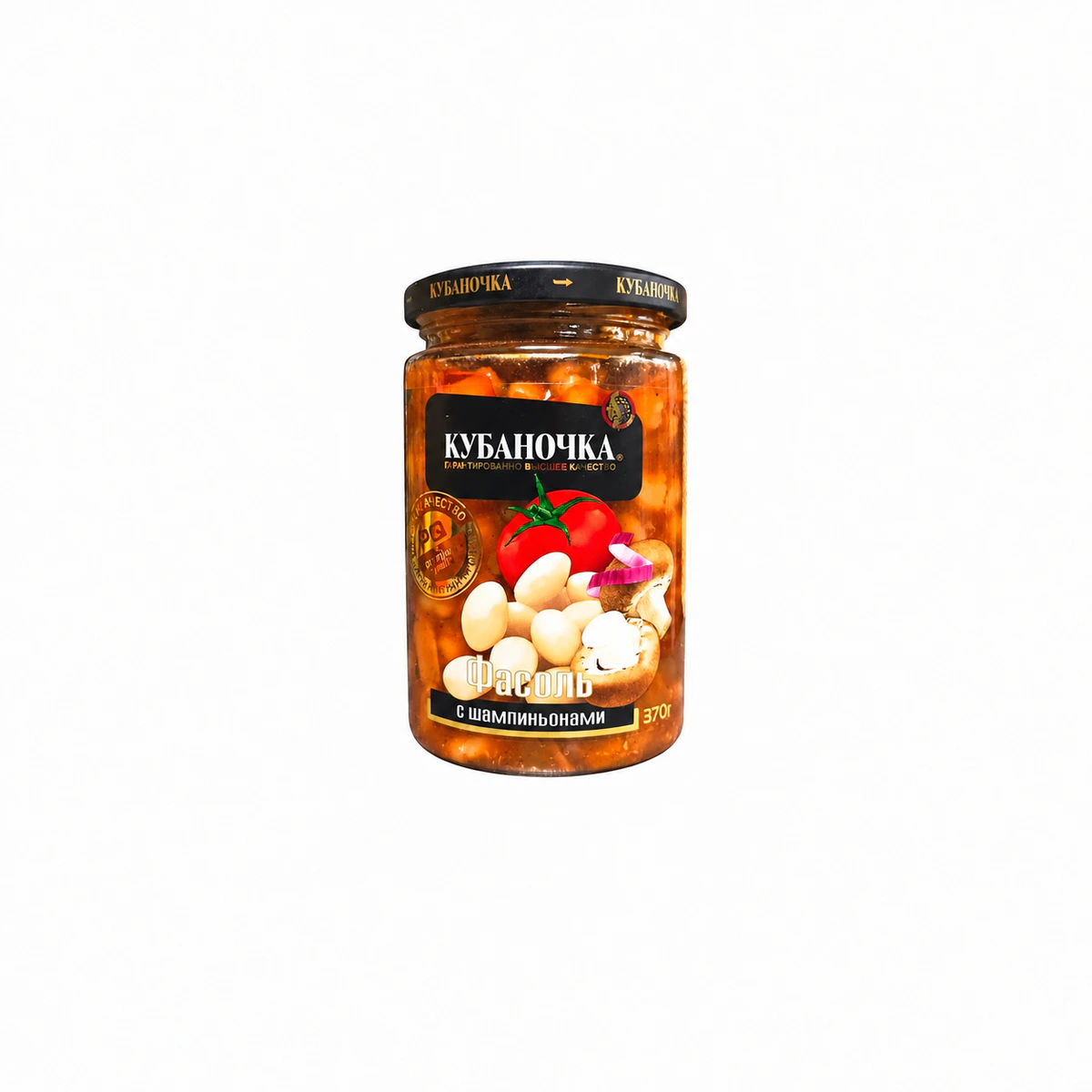 Фасоль с шампиньонами ТМ Кубаночка ст/б 370 гр (12 шт)