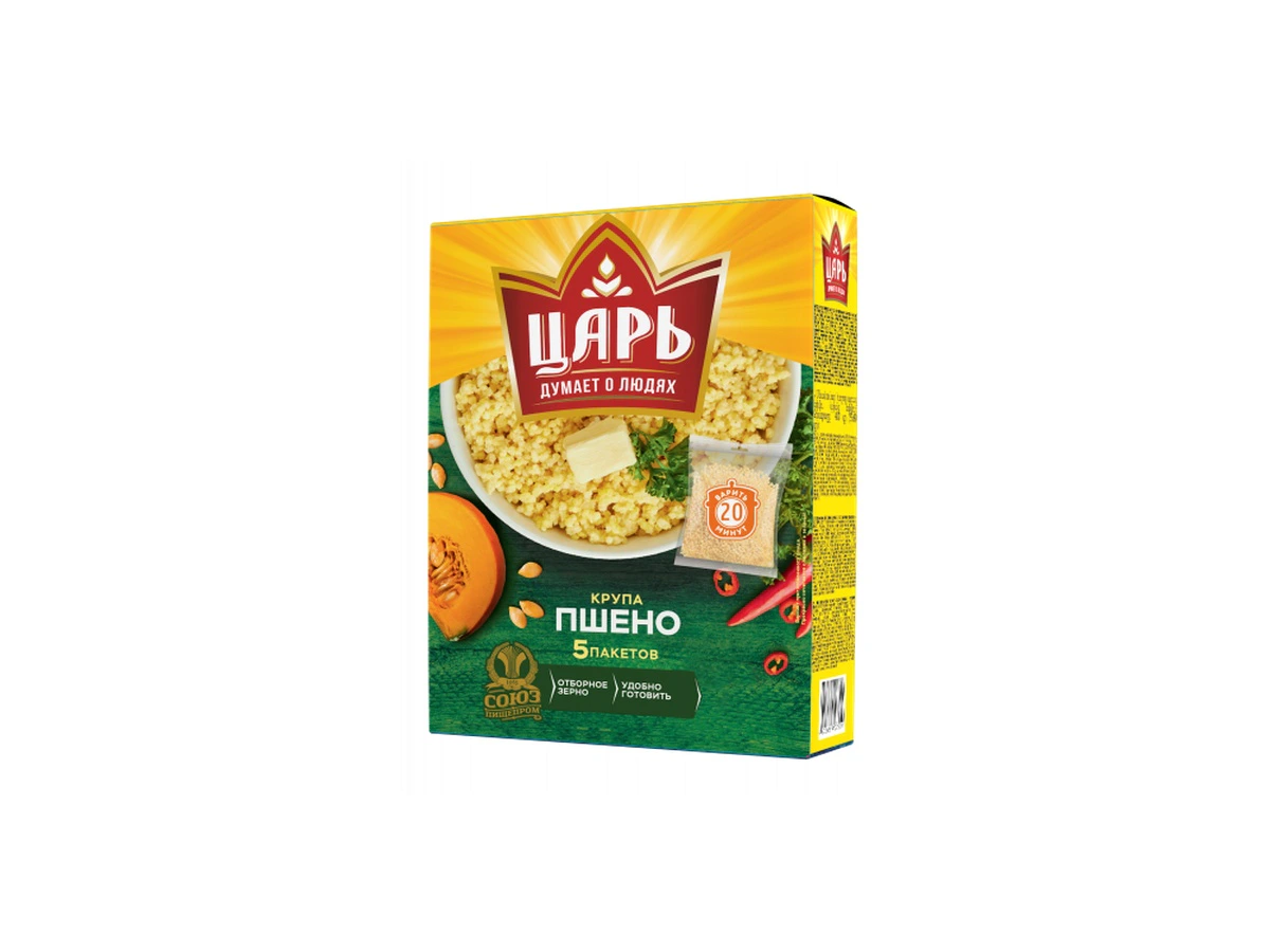 +Крупа пшено "Царь" обн-6КОР-(400г) 2,4кг