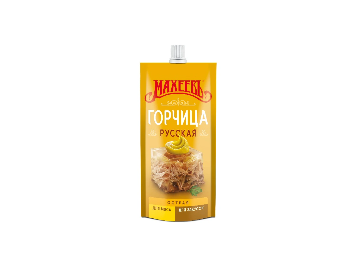 Горчица готовая "Русская" Махеевъ ДОЙ-ПАК с дозатором 140 г