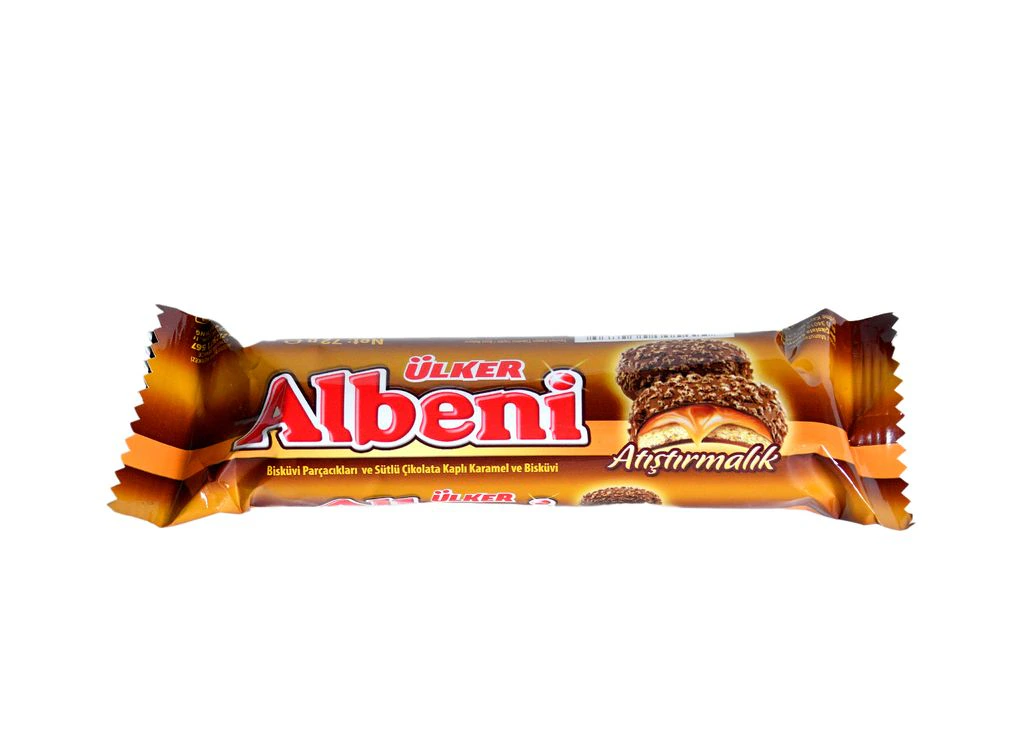 Печенье "Albeni" super с карам. покр. в мол. шок. 55гр. 1*24*6 ULKER 00355-00с