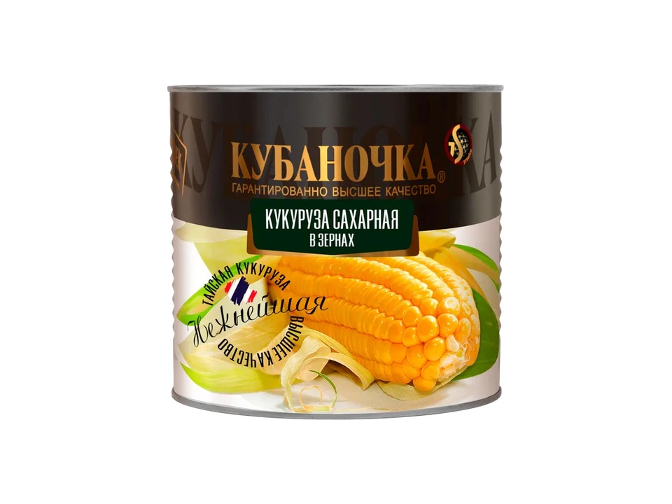 Кукуруза сахарная в зернах ТМ Кубаночка ж/б 400 гр (12 шт)