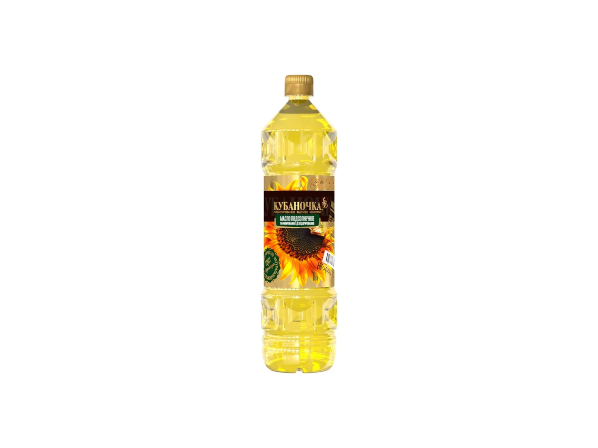 Масло подсолнечное ТМ Кубаночка РД 1,0 л (15 шт)