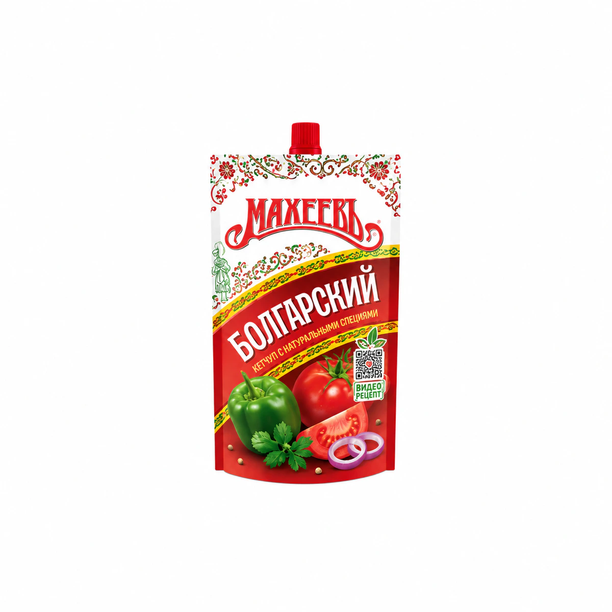 Кетчуп первой категории Махеевъ "Болгарский" пакет ДОЙ-ПАК с дозатором 500 г (10 шт)