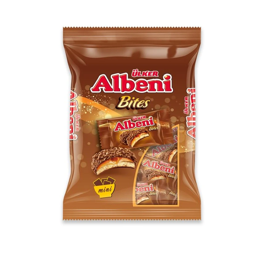Печенье "Albeni" Bites с карам. в мол. шок. с кр. печенья 500гр. 1*12 ULKER 50347-50