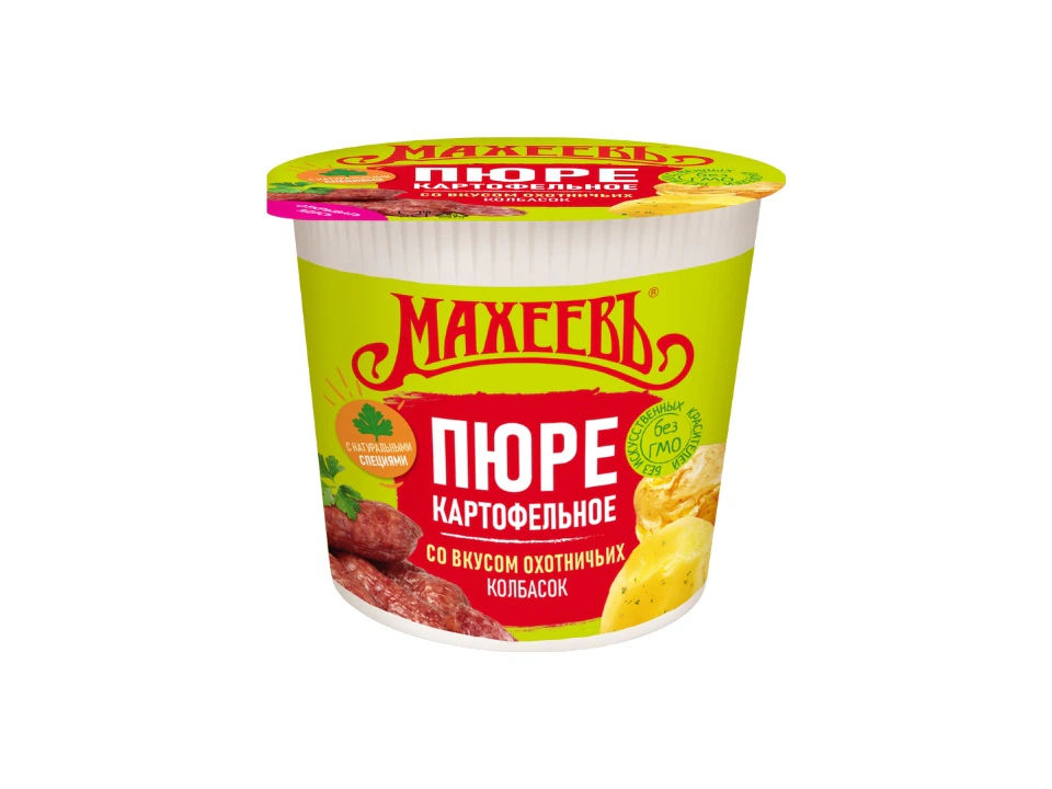 Пюре картофельное быстрого приготовления со вкусом охотничьих колбасок стакан 40 г*