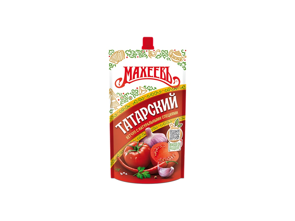 Кетчуп первой категории Махеевъ "Татарский " пакет ДОЙ-ПАК с дозатором 300 г