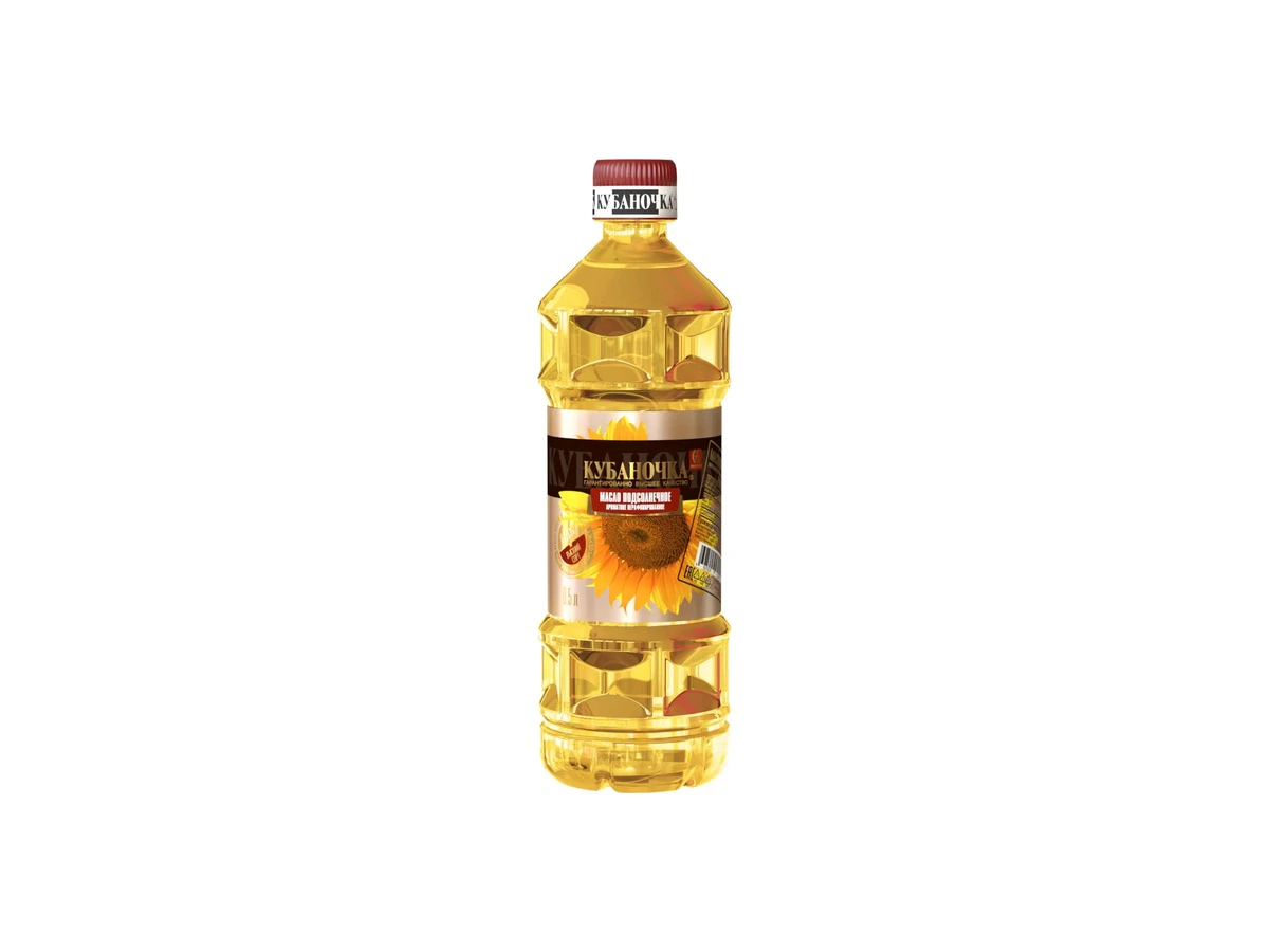 Масло подсолнечное ТМ Кубаночка Н 0,5 л (15 шт)
