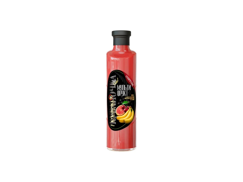 Нектар мультифруктовый Тропический с мякотью ТМ Кубаночка ст/бут 0,75 л (6 шт)