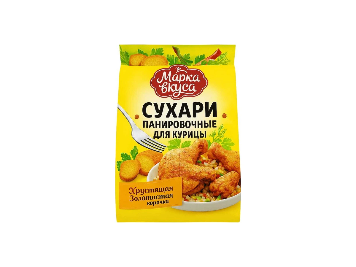 Приправа "Прогресс" (Панировочные сухари для курицы)150 гр по 30 шт "Марка Вкуса"