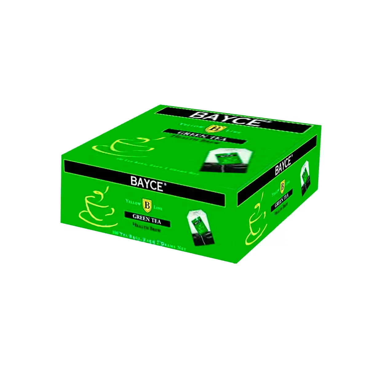 BAYCE GREEN TEA BAGS 100X2 GR (ZARFSIZ) (БАЙДЖИ ЗЕЛЕНЫЙ ПАКЕТ 100*2 ГР)